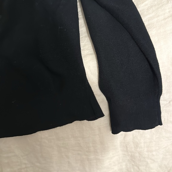 J Crew Cotton Sweater Black Size Medium - Picture 3 of 4